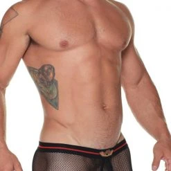 Male Power 158-156 Sheer Fishnet Wings Short