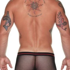Male Power 158-156 Sheer Fishnet Wings Short