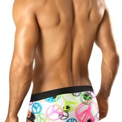Vuthy 291 Peace Print With Waist Swim Brief