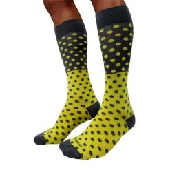 Agacio AG090004 Executive Dots Sock Yellow/Grey