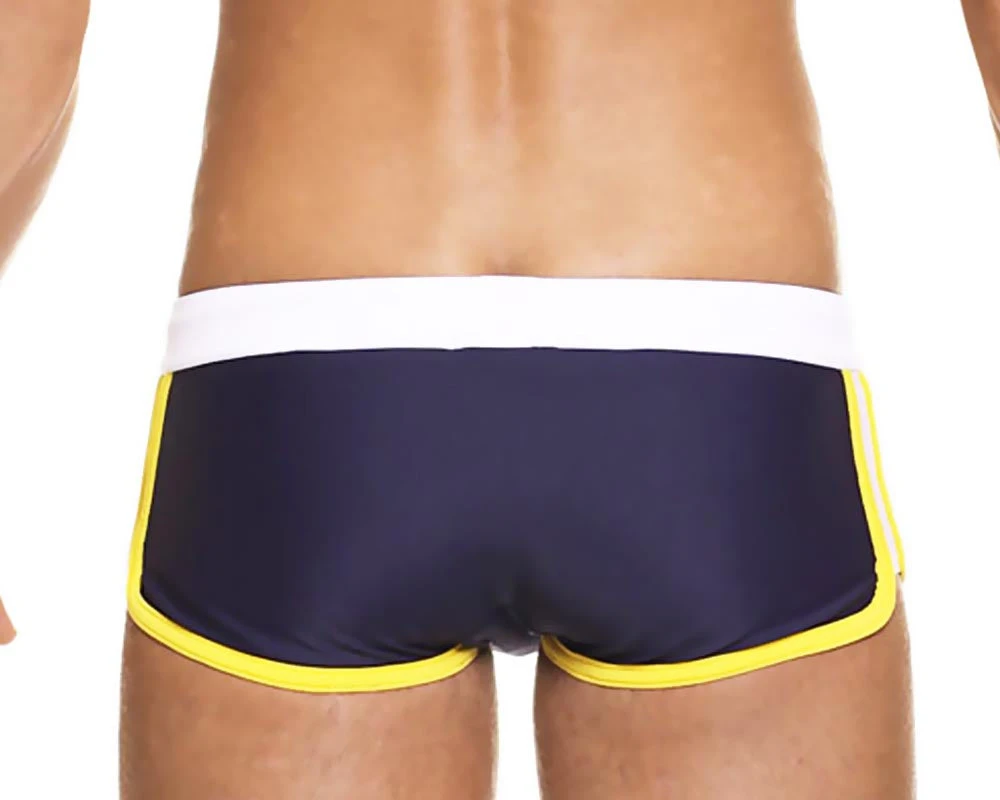 Swimwear Timoteo AM1168NW Speedster Squarecut Navy And White 4 Swimwear Timoteo AM1168NW Speedster Squarecut Navy And White