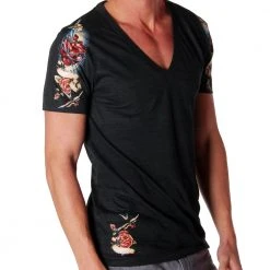 Shirts Andrew Christian AND1762 Trigger Deep V-Neck Tee
