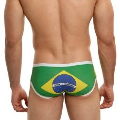 Mensuas MN0822 Brazil Flag Boxer Brief