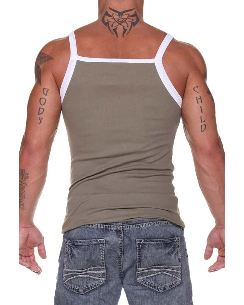 Nuwear JSSM07 Ribbed Square Cut Tank Top Shirts 4 Nuwear JSSM07 Ribbed Square Cut Tank Top Shirts