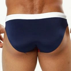 Cover Male CM0708 Red Navy Swim Brief