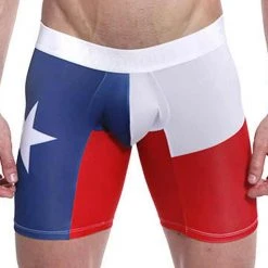 Mensuas MN0843 Texas Flag Long Boxer