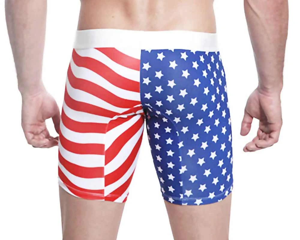 Mensuas MN0864 USA Flag Long Boxer 4 Mensuas MN0864 USA Flag Long Boxer