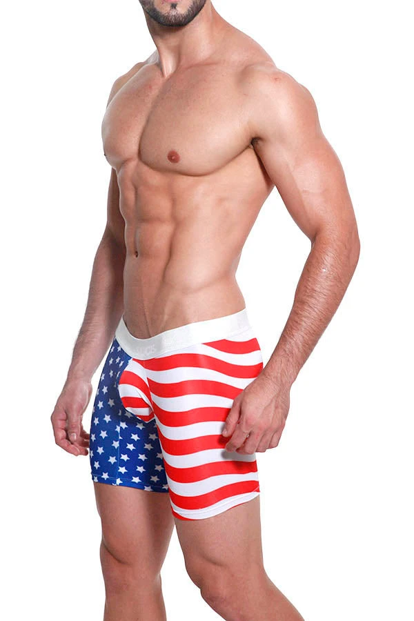 Mensuas MN0864 USA Flag Long Boxer 5 Mensuas MN0864 USA Flag Long Boxer