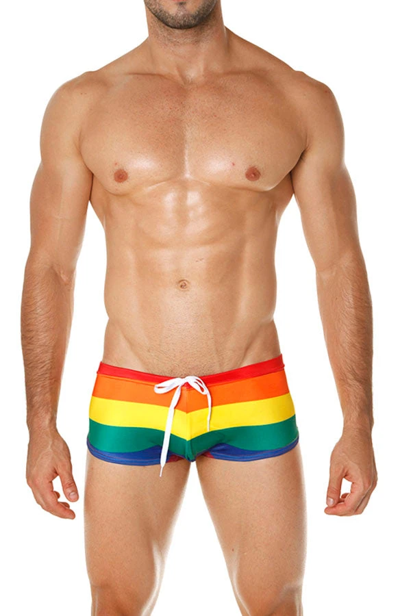 Mensuas MN8015 Pride Flag Swim Boxer 3 Mensuas MN8015 Pride Flag Swim Boxer