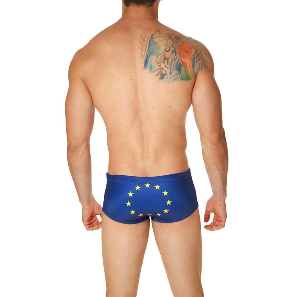 Mensuas MN8016 Europe Flag Swim Boxer 6 Mensuas MN8016 Europe Flag Swim Boxer