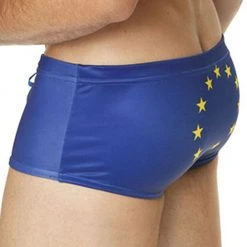 Mensuas MN8016 Europe Flag Swim Boxer 10 Mensuas MN8016 Europe Flag Swim Boxer