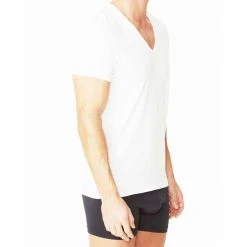 Parker & Max PMFPCS-TDVN1 Classic Cotton Stretch Deep V-Neck T-Shirt