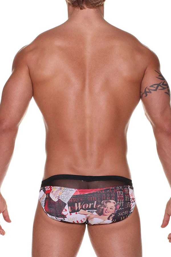 DMK RMN Newspaper Retro Mesh Brief 4 DMK RMN Newspaper Retro Mesh Brief