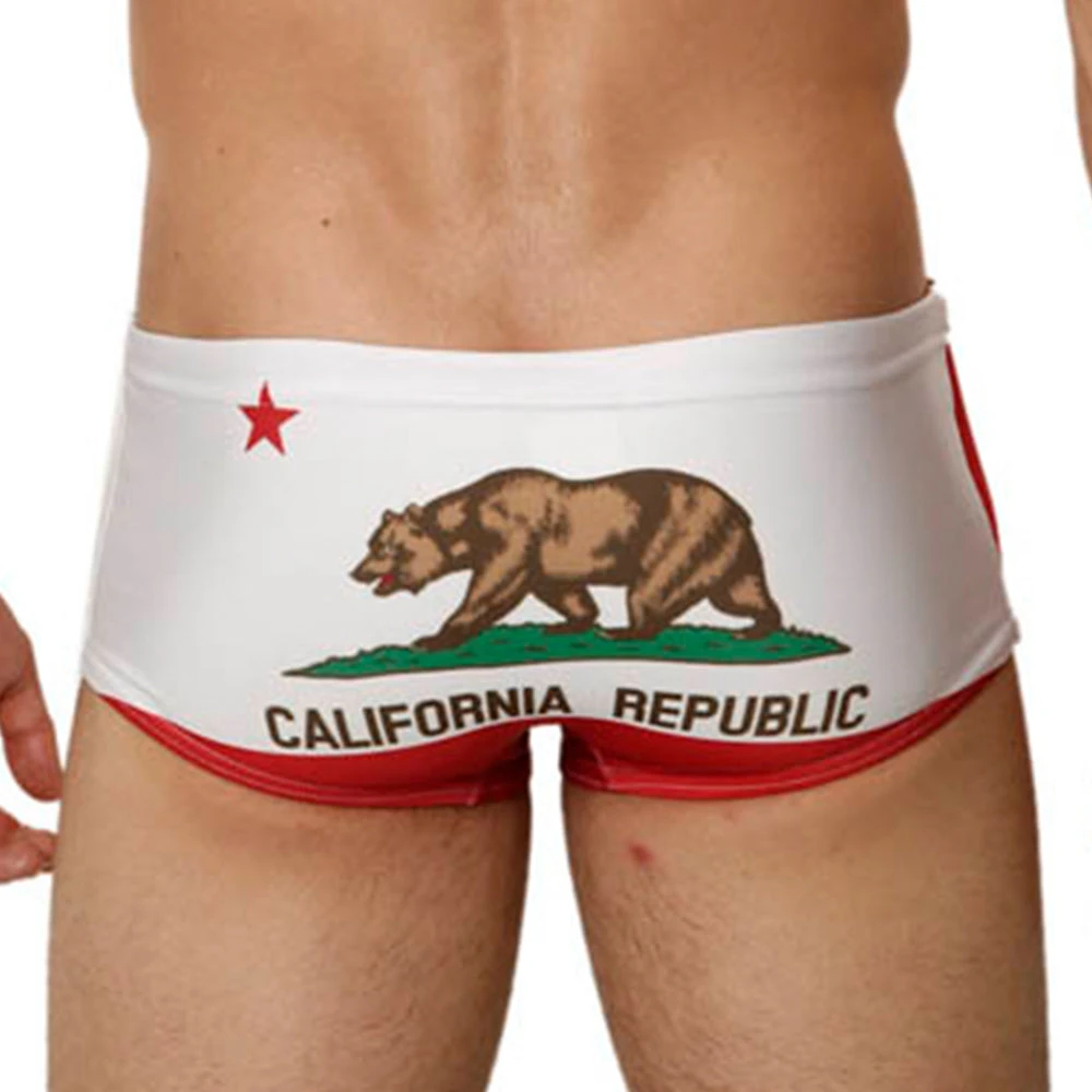 Mensuas MN8007 California Flag Swim Trunk 4 Mensuas MN8007 California Flag Swim Trunk