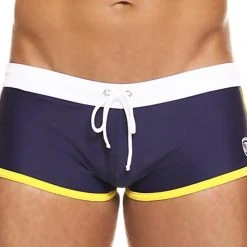 Swimwear Timoteo AM1168NW Speedster Squarecut Navy And White