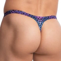 What's New Daniel Alexander DAK061 Purple Leopard Thong