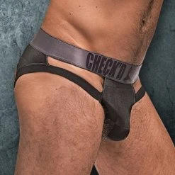 Male Power 395251 Checked Mate Cutout Jock