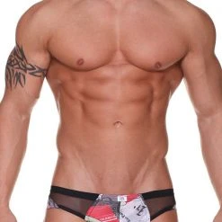 DMK RMN Newspaper Retro Mesh Brief